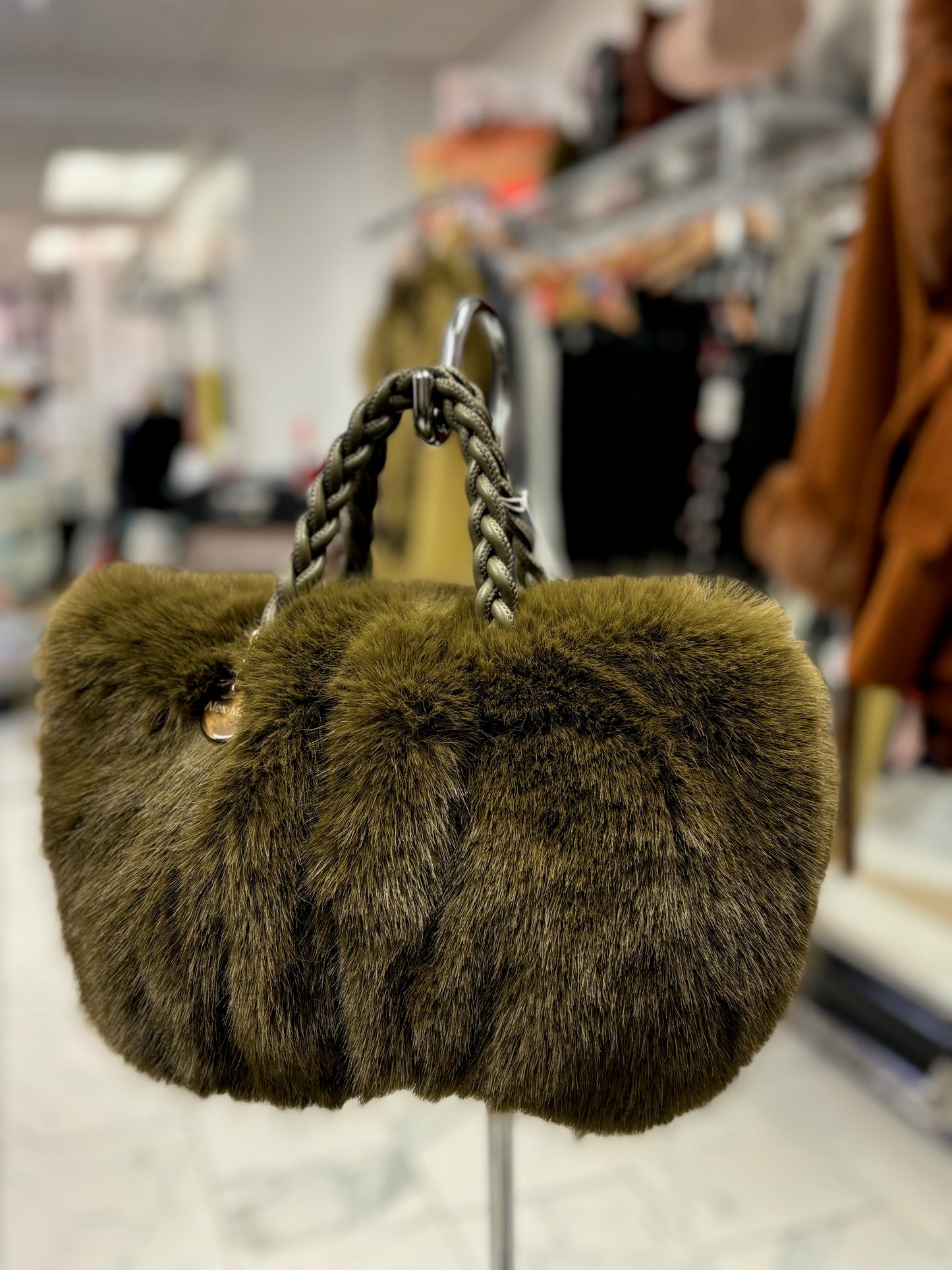 A.M Fuzzy Military Colored Purse