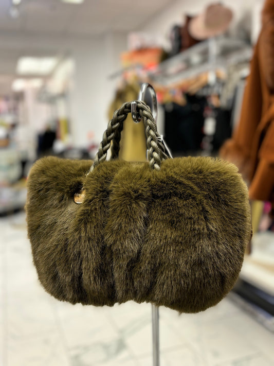 A.M Fuzzy Military Colored Purse